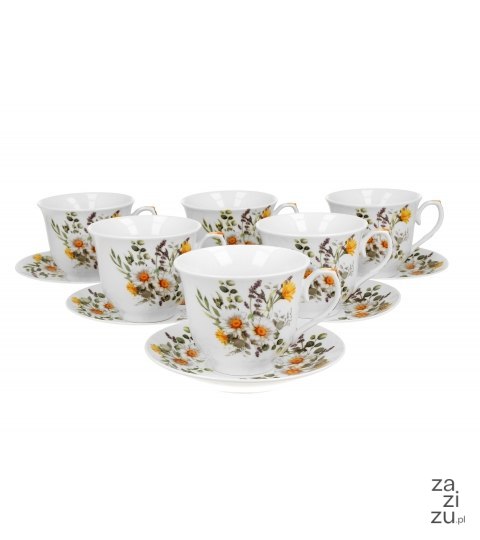 Kpl 6 filiżanek ze spodkami DAISY Kpl 6 filiżanek ze spodkami DAISY