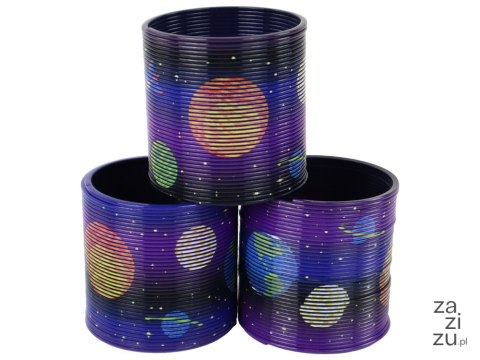 Kultowa sprężyna 12szt. fioletowa motyw planet relaksacyjna 6cm 16637 Kultowa sprężyna 12szt. fioletowa motyw planet relaksacyjna 6cm 16637