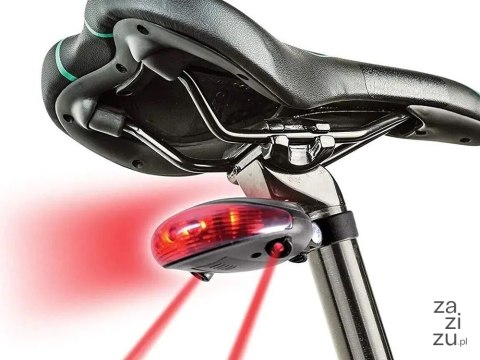 Lampka rowerowa tylna laserowa 5 led laser linia oświetlenie tylne drogi 14498 Lampka rowerowa tylna laserowa 5 led laser linia oświetlenie tylne drogi 14498