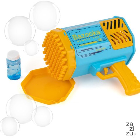 Pistolet automat do baniek bazooka na bańki bubble niebieska 963-13A Pistolet automat do baniek bazooka na bańki bubble niebieska 963-13A