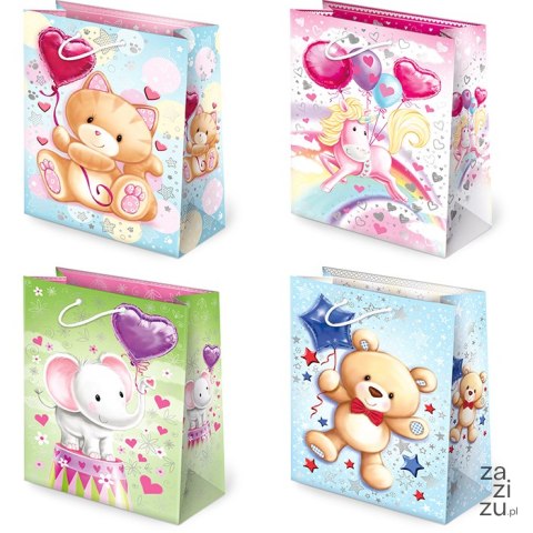 Torebki ozdobne 10szt. T-2L set 81 Dzieci Baloniki 22,5 x 31,5 x 10,8 cm
