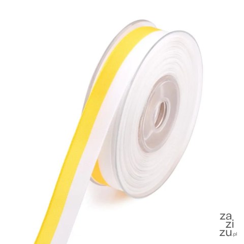 Wstążka tkana żółto - biała Papieska 225234 .M.02 cm / 10m 01-08-00 Wstążka tkana żółto - biała Papieska 225234 .M.02 cm / 10m 01-08-00