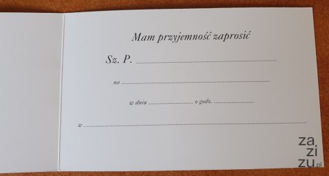 Zaproszenia 10szt. ZA-015 Zaproszenia 10szt. ZA-015