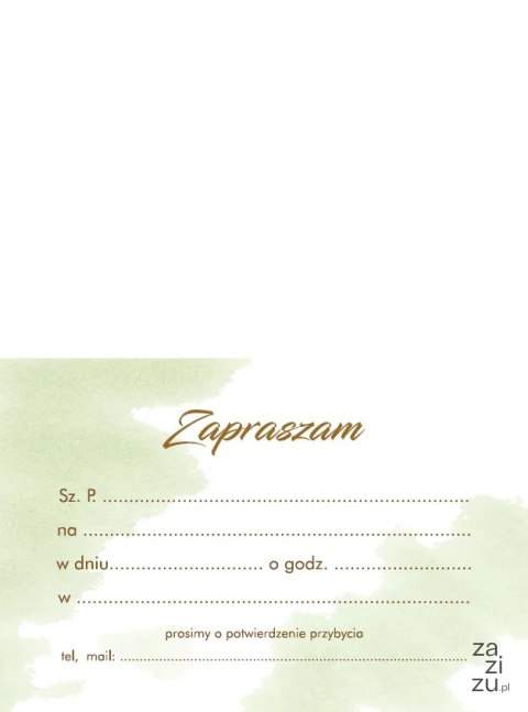 Zaproszenia 10szt ZA-109 Zaproszenia 10szt ZA-109