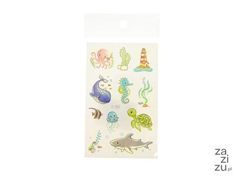Zestaw 12szt tatuaży fluorescencyjnych 12 x 7,5 cm Zestaw 12szt tatuaży fluorescencyjnych 12 x 7,5 cm