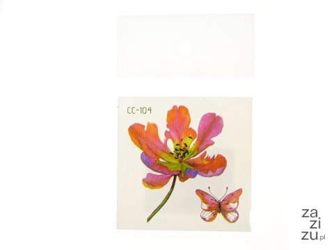 Zestaw tatuaży 6 x 6 cm KWIATY Zestaw tatuaży 6 x 6 cm KWIATY