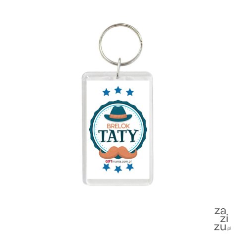 Brelok 6szt. plastikowy dwustronny w kształcie prostokąta "Brelok Taty" Brelok 6szt. plastikowy dwustronny w kształcie prostokąta "Brelok Taty"