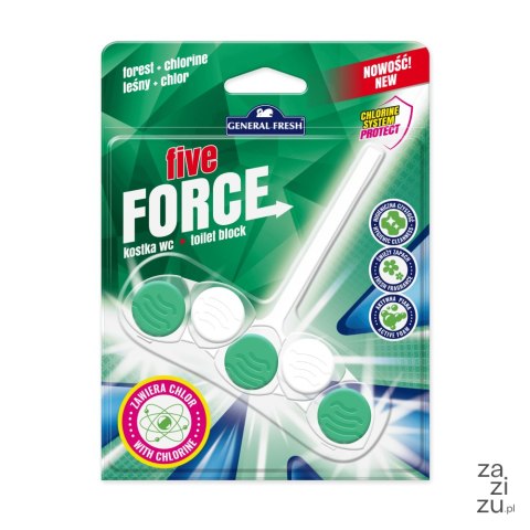 Kostka do Wc Five-Force 50g - General Fresh - Force - Las + Chlor Kostka do Wc Five-Force 50g - General Fresh - Force - Las + Chlor