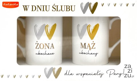 Kpl 2 kubków ŚLUB ŻONA MĄŻ UKOCHANA UKOCHANY Q 1012 Kpl 2 kubków ŚLUB ŻONA MĄŻ UKOCHANA UKOCHANY Q 1012
