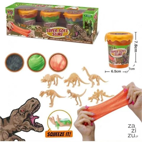 Masa magiczna slime 3szt. DINOZAURY A-0466 Masa magiczna slime 3szt. DINOZAURY A-0466