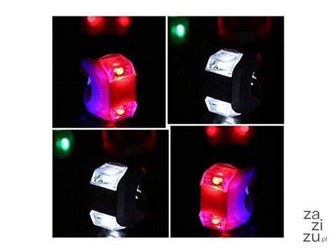 Oświetlenie rowerowe lampki led przód tył 2 szt. 14399 Oświetlenie rowerowe lampki led przód tył 2 szt. 14399