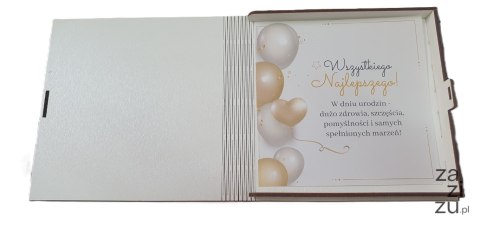 Pudełko na pieniądze 16 x 16cm kwadratowa 40-stka kolor WHISKY 3308-WY40 Pudełko na pieniądze 16 x 16cm kwadratowa 40-stka kolor WHISKY 3308-WY40