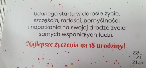 Pudełko na pieniądze 16 x 9,5cm banknotówka na 18 urodziny kolor DOWÓD DZIEWCZYNA 3302-DD18 Pudełko na pieniądze 16 x 9,5cm banknotówka na 18 urodziny kolor DOWÓD DZIEWCZYNA 3302-DD18