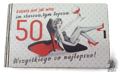 Pudełko na pieniądze 9,5 x 16cm banknotówka kolor SZPILKA 50-stka 3302-SZ50 Pudełko na pieniądze 9,5 x 16cm banknotówka kolor SZPILKA 50-stka 3302-SZ50