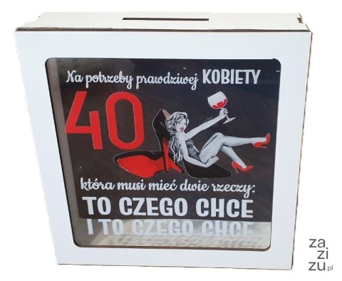 Skarbonka z okienkiem 40-stka kolor SZPILKA 3301-SZ40 Skarbonka z okienkiem 40-stka kolor SZPILKA 3301-SZ40
