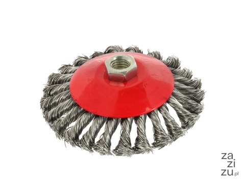 Szczotka druciana boczna pleciona 125mm M14 G00607 Szczotka druciana boczna pleciona 125mm M14 G00607
