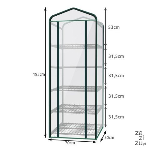 Szklarnia foliowa mini - 5 półek 23359 Szklarnia foliowa mini - 5 półek 23359