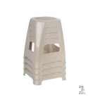 Taboret krzesło stołek Rattan Brązowy do 90 kg