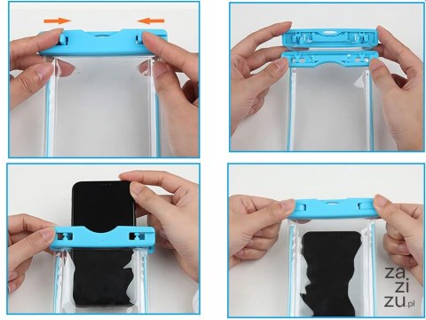 Etui wodoodporne pokrowiec na telefon basen plażę kajak case do telefonu niebieskie Etui wodoodporne pokrowiec na telefon basen plażę kajak case do telefonu niebieskie