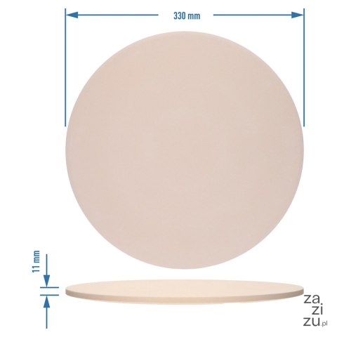 Kamień do pizzy okrągły, wykonany z kordierytu, średnica 33 cm Kamień do pizzy okrągły, wykonany z kordierytu, średnica 33 cm