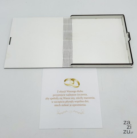 Kasetka kwadrat kolor biały bez- Na zawsze razem 3308-BB Kasetka kwadrat kolor biały bez- Na zawsze razem 3308-BB