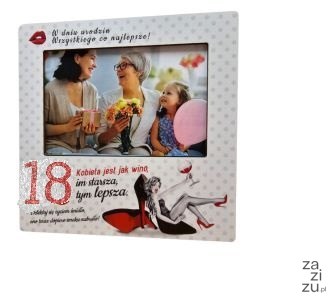 Ramka na zdjęcia 10 ×15 cm 18 lat dla kobiety SZPILKA 3310-SZ18 Ramka na zdjęcia 10 ×15 cm 18 lat dla kobiety SZPILKA 3310-SZ18