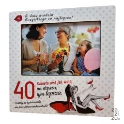 Ramka na zdjęcia 10 ×15 cm 40 urodziny kobiety SZPILKA 3310-SZ40 Ramka na zdjęcia 10 ×15 cm 40 urodziny kobiety SZPILKA 3310-SZ40