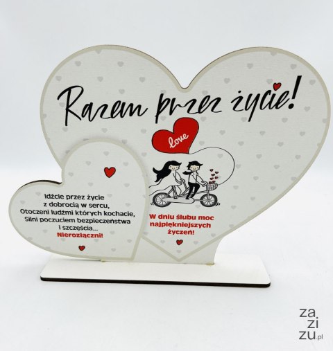 Stojak dwa serca MD kolor rower- Razem przez życie 3304-RR Stojak dwa serca MD kolor rower- Razem przez życie 3304-RR
