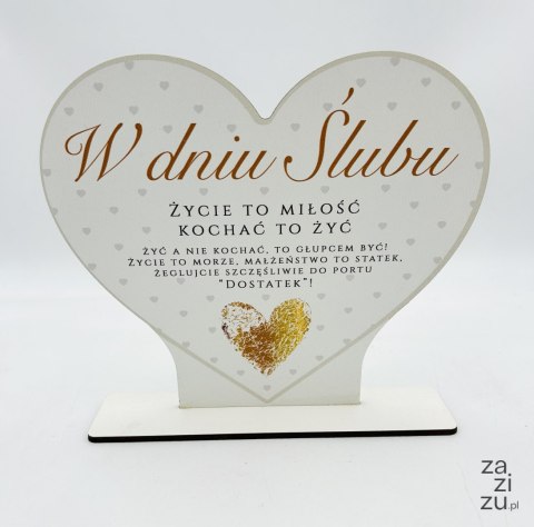 Stojak serce pojedyncze KOLOR SERCE- W dniu ślubu 3303-SE Stojak serce pojedyncze KOLOR SERCE- W dniu ślubu 3303-SE