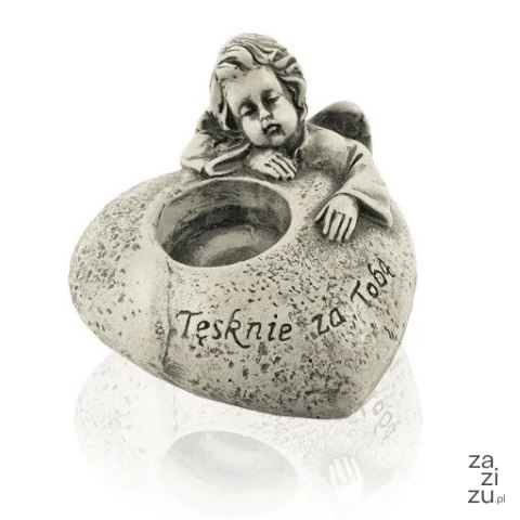 Świecznik z napisem 8 x 12cm TĘSKNIĘ ZA TOBĄ GI8135 Świecznik z napisem 8 x 12cm TĘSKNIĘ ZA TOBĄ GI8135