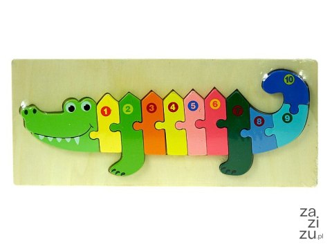 Układanka drewniana puzzle krokodyl Układanka drewniana puzzle krokodyl
